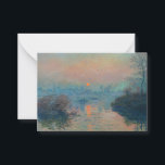 Carte De Correspondance Claude Monet - Coucher de soleil sur la Seine à La<br><div class="desc">Coucher de soleil sur la Seine à Lavacourt,  Effet hiver / Soleil couchant sur la Seine a Lavacourt,  effet d'hiver - Claude Monet,  Huile sur toile,  1880</div>