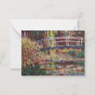 Carte De Correspondance Claude Monet - Eau Lily étang, Harmonie rose