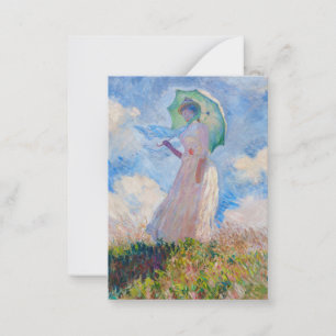 Carte De Correspondance Claude Monet - Femme à l'ombrelle tournée vers la 