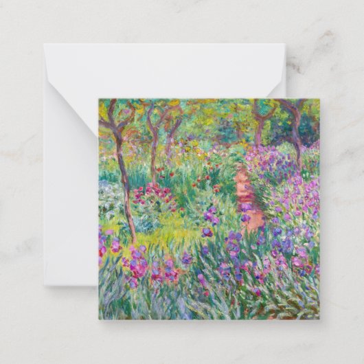 Carte De Correspondance Claude Monet - Le jardin d'Iris à Giverny (Devant)