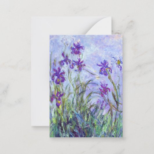 Carte De Correspondance Claude Monet - Lilac Irises / Iris Mauves (Devant)