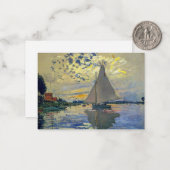 Carte De Correspondance Claude Monet - Voilier au Petit-Gennevilliers (Devant/Arrière en situation)