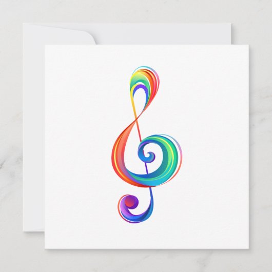 Carte De Correspondance Clé arc-en-ciel (Devant)