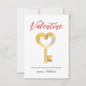 Carte De Correspondance Clé de mon coeur Valentines Day (Devant)