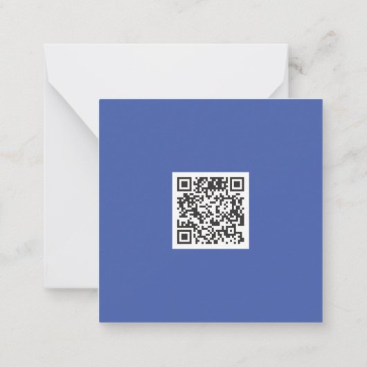 Carte De Correspondance Clean Blue Corporate QR Code (Dos)