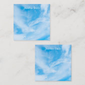 Carte De Correspondance Clouds bleu ciel - Script de calligraphie Texte Mo (Devant / Derrière)