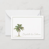 Carte De Correspondance Coastal Palm Tree Personalized (Devant)
