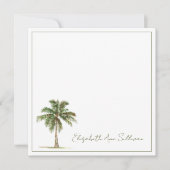 Carte De Correspondance Coastal Palm Tree Personalized (Devant)