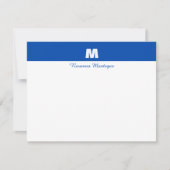 Carte De Correspondance Cobalt Blue Personalized Name Letter Monogram  (Devant)
