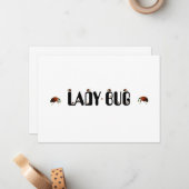 Carte De Correspondance Coccinelle  (Devant/Arrière en situation)