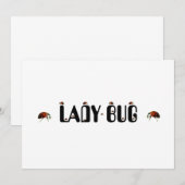 Carte De Correspondance Coccinelle  (Devant / Derrière)