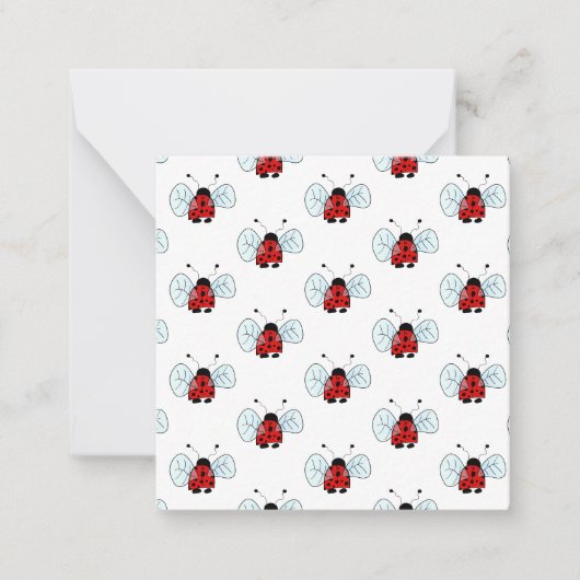 Carte De Correspondance Coccinelle (Devant)