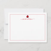 Carte De Correspondance Coccinelle Bordure Rouge Personnalisée (Devant)