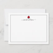 Carte De Correspondance Coccinelle personnalisée à bordure noire (Devant)