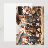 Carte De Correspondance Cochons de Conte de Fée (Devant / Derrière)