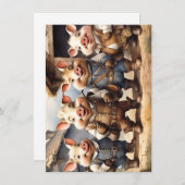 Carte De Correspondance Cochons de Conte de Fées (Devant / Derrière)