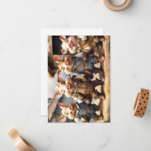 Carte De Correspondance Cochons de Conte de Fées (Devant/Arrière en situation)