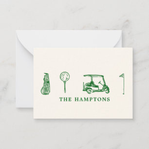 Carte De Correspondance Cocktail de golf