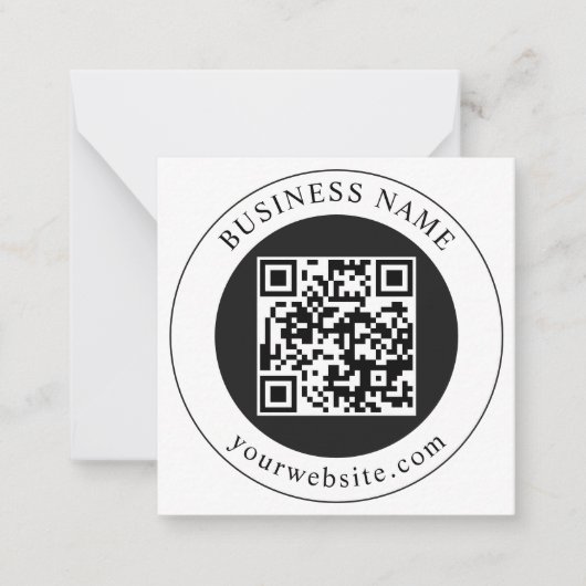 Carte De Correspondance Code QR avec nom d'entreprise modifiable (Devant)
