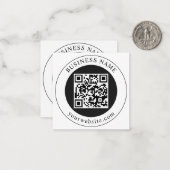 Carte De Correspondance Code QR avec nom d'entreprise modifiable (Devant/Arrière en situation)
