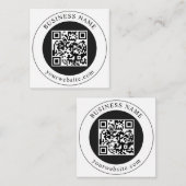 Carte De Correspondance Code QR avec nom d'entreprise modifiable (Devant / Derrière)