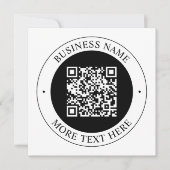 Carte De Correspondance Code QR avec nom d'entreprise Texte circulaire mod (Devant)