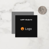 Carte De Correspondance Code QR d'entreprise gris pur (Devant/Arrière en situation)