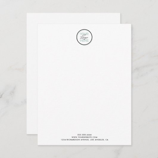 Carte De Correspondance Code QR du logo professionnel (Devant / Derrière)