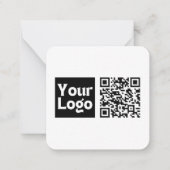 Carte De Correspondance Code QR éditable & Votre logo ou image d'entrepris (Devant)