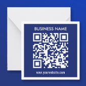 Carte De Correspondance Code QR (généré instantanément) modifiable | Bleu