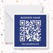 Carte De Correspondance Code QR (généré instantanément) modifiable | Bleu