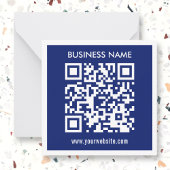 Carte De Correspondance Code QR (généré instantanément) modifiable | Bleu