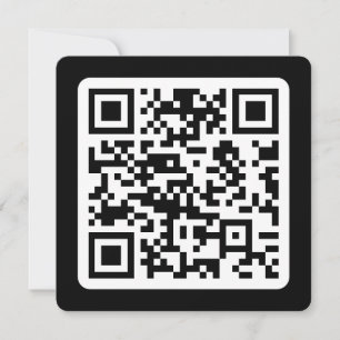 Carte De Correspondance Code QR moderne modifiable Blanc noir ou toute c