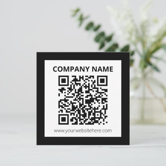Carte De Correspondance Code QR modifiable et conception simple personnali (Debout devant)