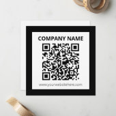 Carte De Correspondance Code QR modifiable et conception simple personnali (Devant/Arrière en situation)