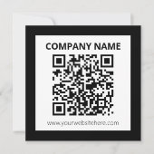 Carte De Correspondance Code QR modifiable et conception simple personnali (Devant)