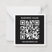Carte De Correspondance Code QR modifiable (généré instantanément) | Noir (Devant)