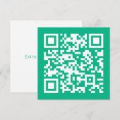 Carte De Correspondance Code QR modifiable Générez le vôtre |  Vert sarcel (Devant / Derrière)