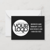 Carte De Correspondance Code QR Personnalisable Moderne Noir (Devant)