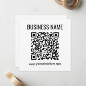 Carte De Correspondance Code QR personnalisable & nom de l'entreprise (Devant/Arrière en situation)