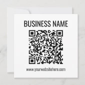 Carte De Correspondance Code QR personnalisable & nom de l'entreprise (Devant)