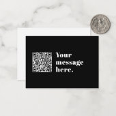 Carte De Correspondance Code QR personnalisable & Texte Rétro Modifiable (Devant/Arrière en situation)