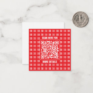 Carte De Correspondance Code QR promotionnel (modifiable) avec Motif Logo