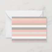 Carte De Correspondance Code QR RSVP Rayures Grises Rose (Dos)