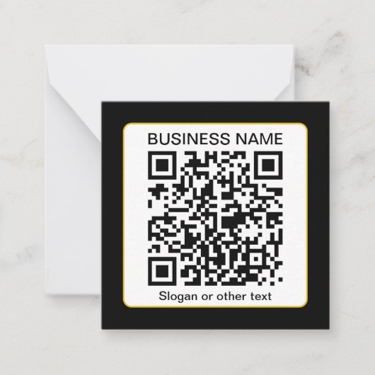 Carte De Correspondance Code QR scannable modifiable + Nom de votre entrep (Devant)