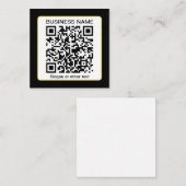 Carte De Correspondance Code QR scannable modifiable + Nom de votre entrep (Devant / Derrière)
