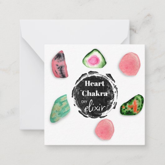 Carte De Correspondance *~* Coeur Chakra Elixir Pierres AP64 (Devant)