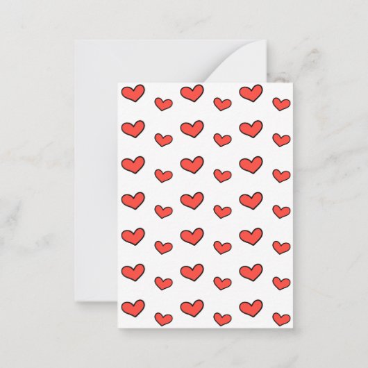 Carte De Correspondance Cœur de Dino Saint-Valentin personnalisé (Dos)