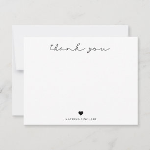 Carte De Correspondance Coeur de Merci de script de signature