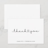 Carte De Correspondance Coeur de Merci simple (Devant / Derrière)